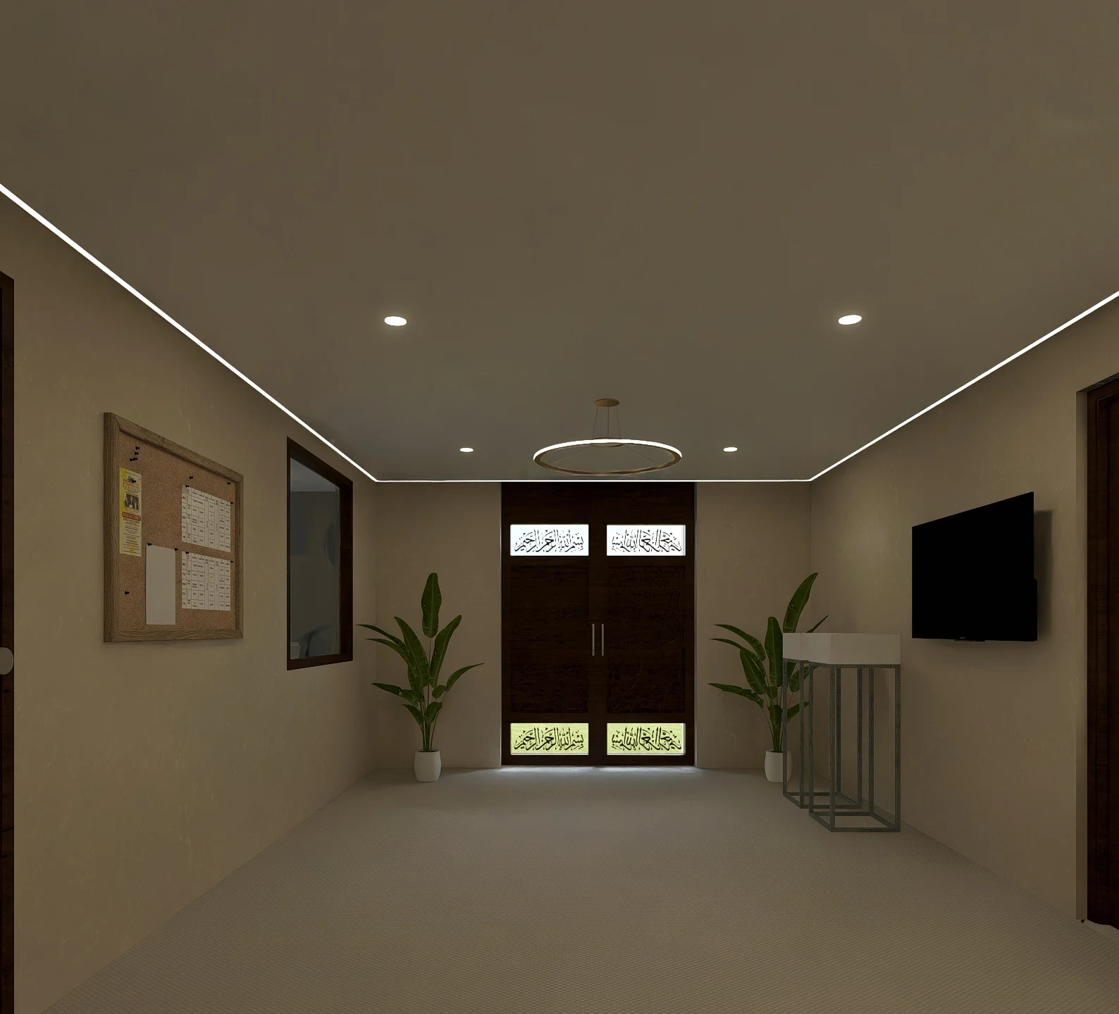 Architectural view of the proposed welcoming entrance corridor