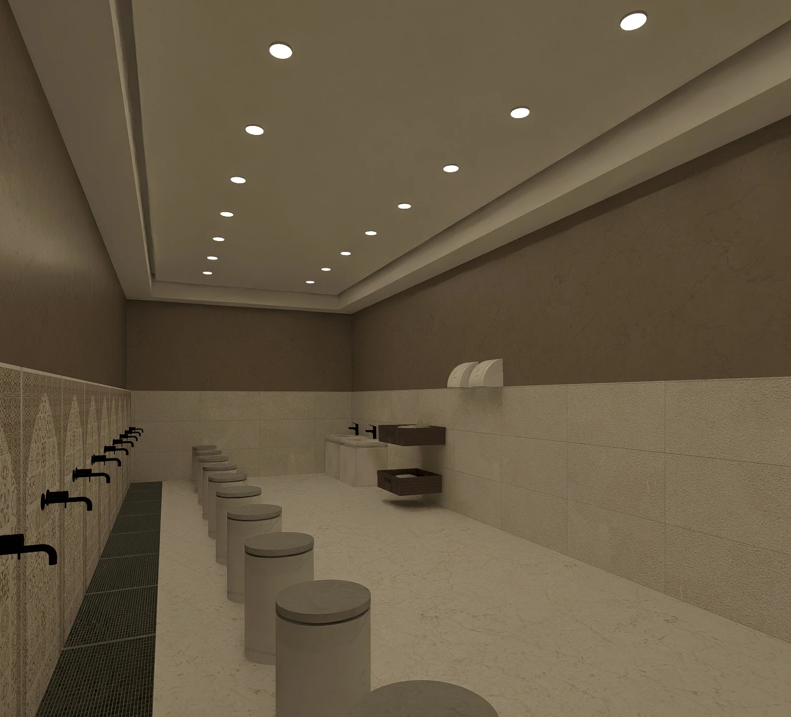 Architectural view of the proposed wudu facilities